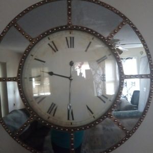 Beautiful glass wall clock mirror